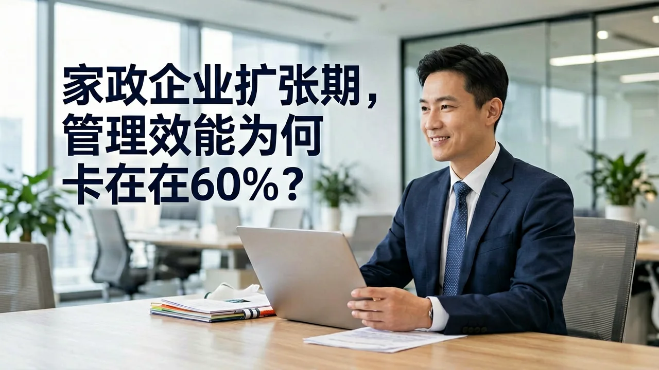 家政企业扩张期，管理效能为何卡在60%？